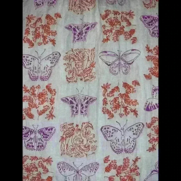 FRNCH Orange and Purple Butterfly Oversized Top - Size Small - Picture 3 of 3